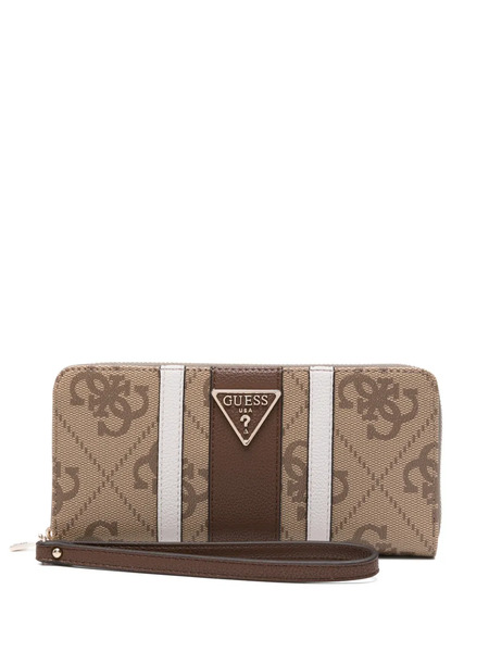  Guess Usa Monogram-pattern Wallet - Brown 