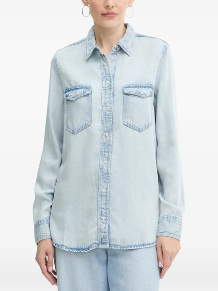  Guess Usa Pocket Buttoned Top - Blue 