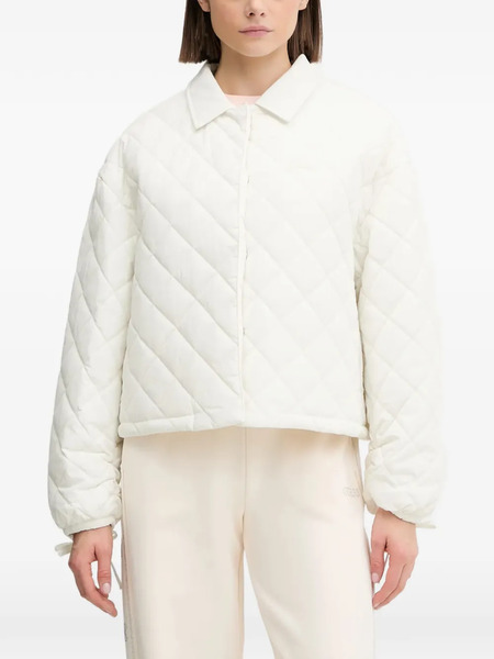  Guess Usa Quilted Collared Jacket - White 