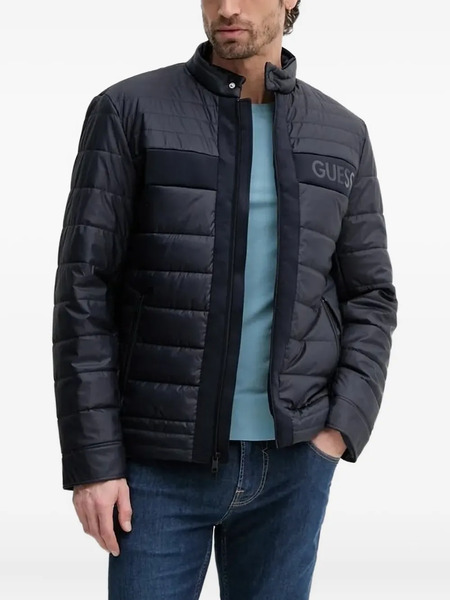  Guess Usa Quilted Logo Jacket - Blue 