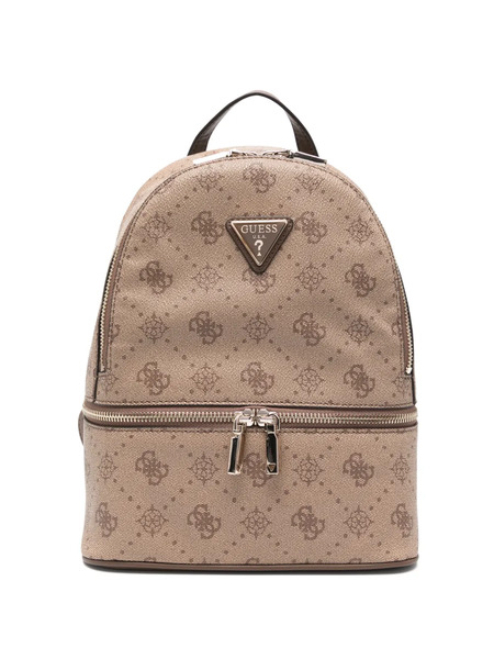  Guess Usa Silia Monogram-pattern Backpack - Brown 