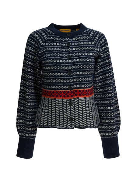  Guest In Residence Patterned Buttoned Cardigan - Blue 