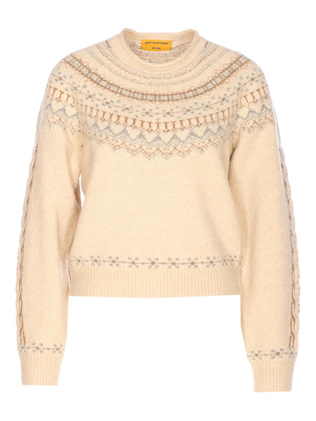  Guest In Residence Patterned Crew-neck Sweater - Neutrals 