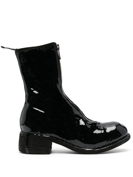  Guidi Laminated Leather Boots - Black 