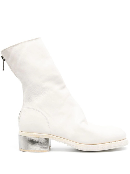  Guidi Zip-fastening Leather Boots - White 
