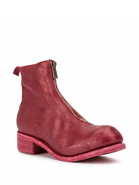  Guidi Zip-up Boots - Red 