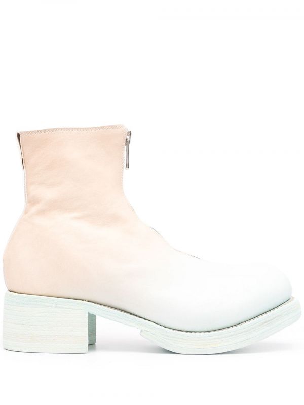  Guidi Zip-up Gradient Ankle Boots - Green 