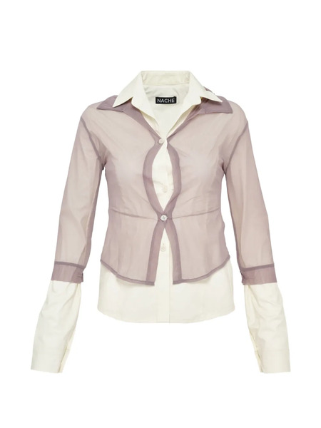  Hache Layered Shirt - Neutrals 