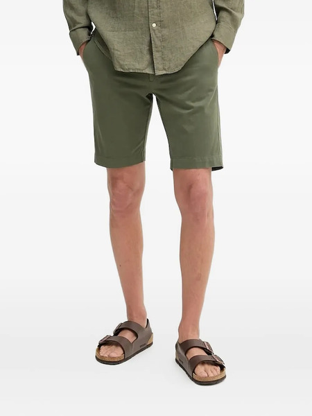  Hackett Button-pockets Twill Shorts - Green 