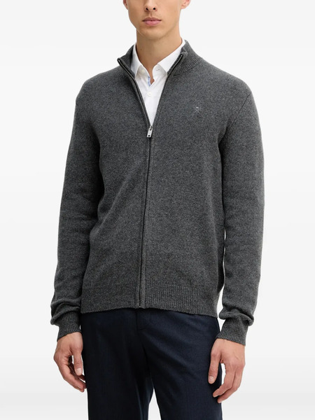  Hackett Elbow-patch Cardigan - Grey 