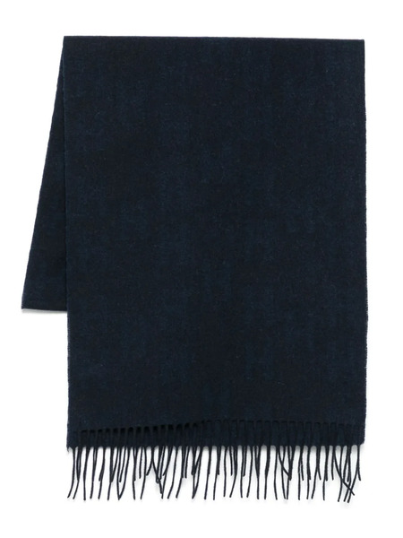  Hackett Fringed-edge Scarf - Blue 