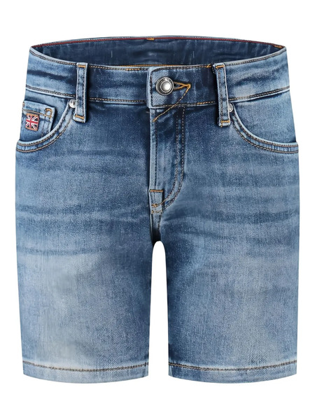  Hackett Kids Logo-patch Denim Shorts - Blue 