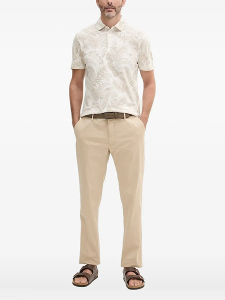  Hackett Leaf-print Polo Shirt - Neutrals 