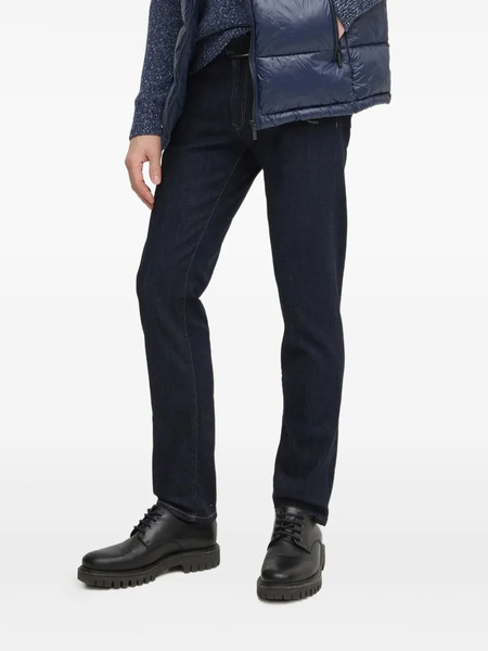  Hackett Leather-patch Denim Jeans - Blue 