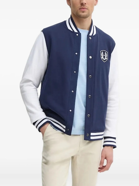  Hackett Logo-patch Bomber Jacket - Blue 