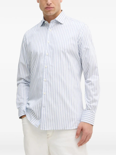  Hackett Striped-pattern Button-fastening Shirt - Blue 