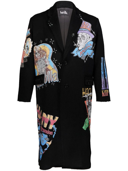  Haculla Crown Royale Single-breasted Coat - Black 