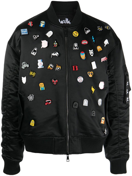  Haculla Decorative Pin-detail Bomber Jacket - Black 