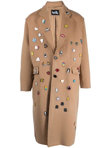  Haculla Decorative Pin-detail Overcoat - Brown 