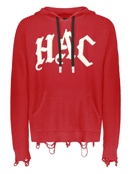  Haculla Distressed Hoodie - Red 