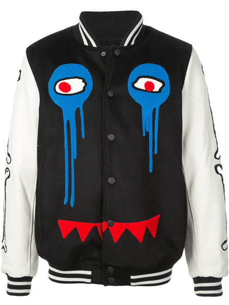  Haculla I Have No Legs Varsity Bomber Jacket - Black 