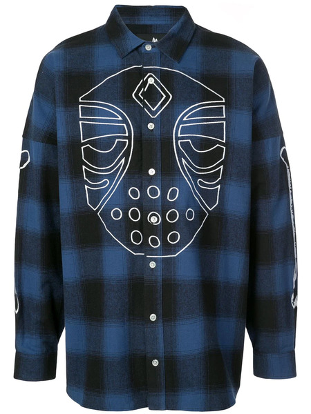  Haculla Masked Plaid Shirt - Blue 