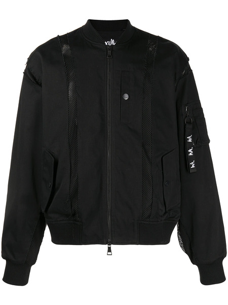  Haculla Mesh-panel Bomber Jacket - Black 