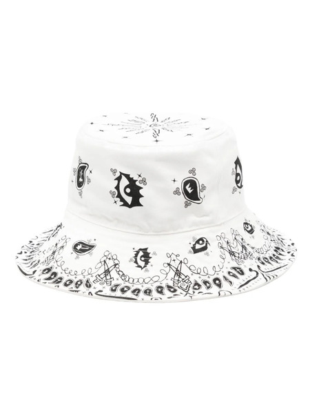  Haculla Paisley Reversible Bucket Hat - White 