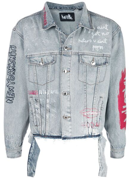  Haculla Responsible For Nothing Denim Jacket - Black 