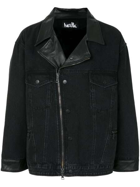  Haculla Spiky Teeth Biker Jacket - Black 