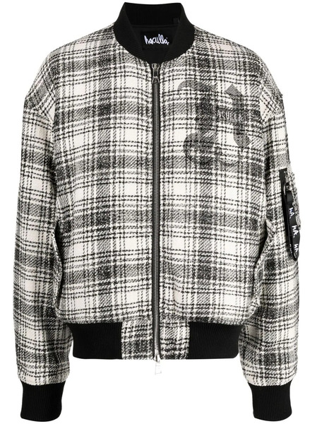  Haculla Tweed Zipped Bomber Jacket - Black 