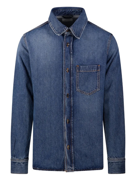 Haikure Button-down Denim Shirt - Blue 