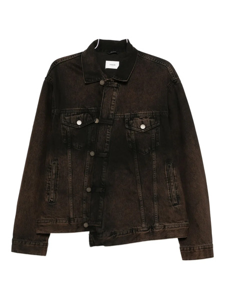  Haikure Buttoned Denim Jacket - Brown 