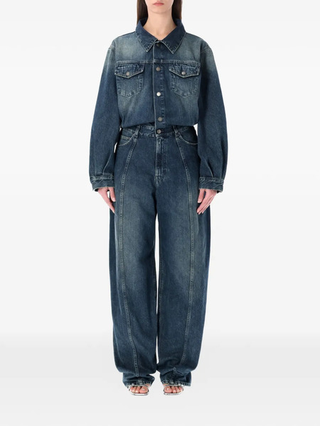 Haikure Buttoned Jumpsuit - Blue 