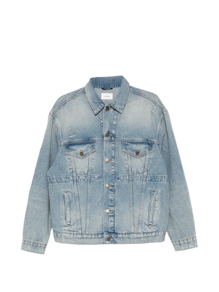  Haikure Clay Broken Celestial Distressed Buttoned Jacket - Blue 