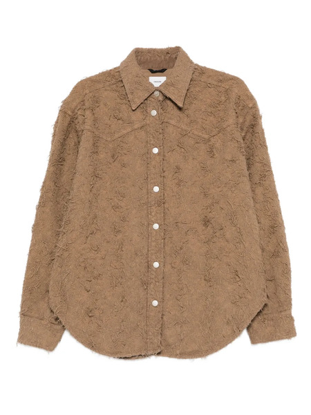  Haikure Frayed Cotton Shirt - Brown 