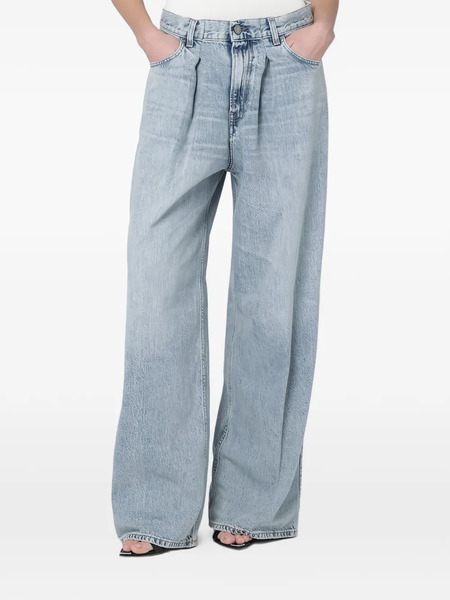  Haikure Whiskering-effect Jeans - Blue 