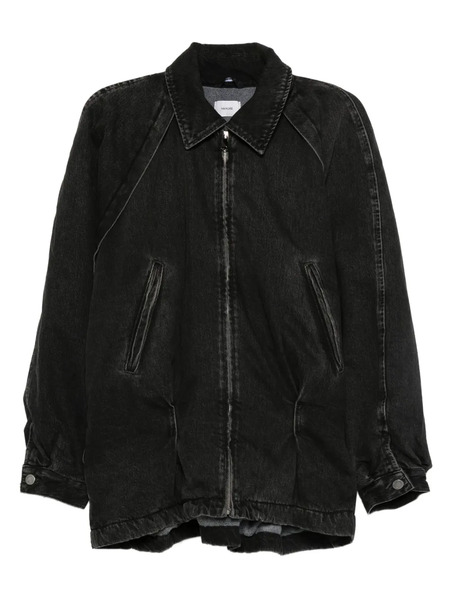 Haikure Zip-front Denim Jacket - Black 