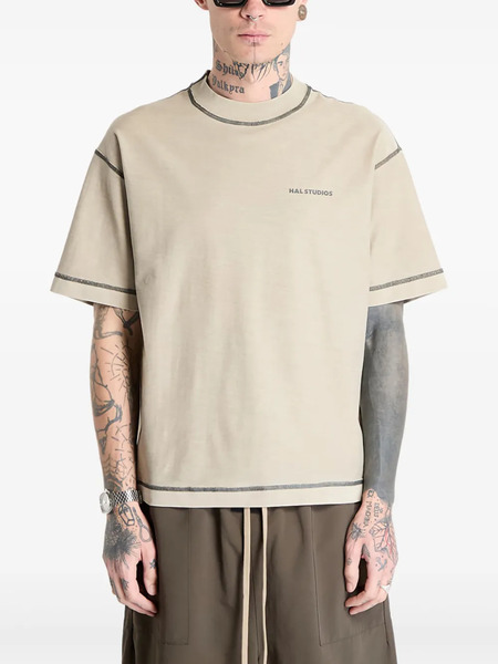  Hal Studios® Contrast-stitched T-shirt - Neutrals 
