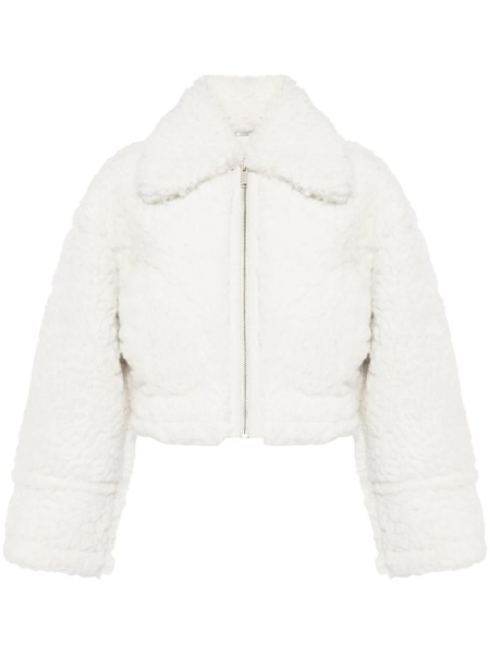  Halfboy Cropped Shearling Jacket - White 
