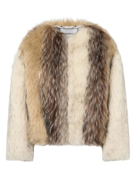  Halfboy Long-sleeve Faux-fur Jacket - Beige 