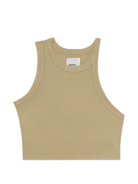  Halfboy Ribbed-knit Crop Top - Neutrals 