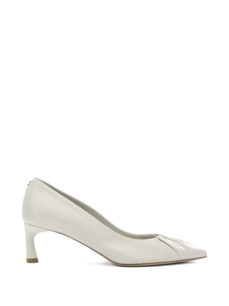  Halmanera Pointed Gathered Pumps - White 