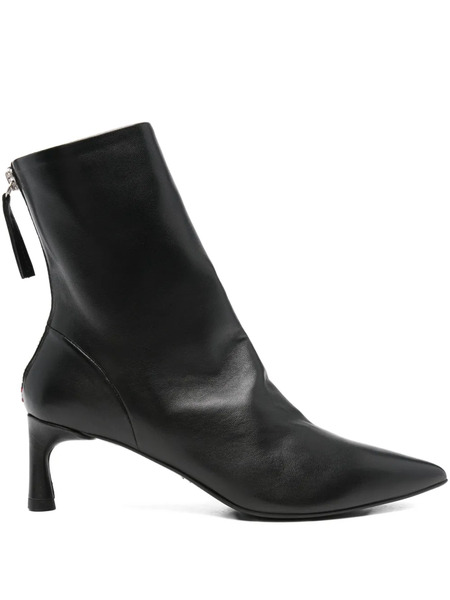  Halmanera Pointed-toe Zip-detail Boots - Black 