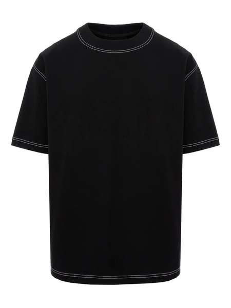  Hamza Khan Contrast-stitching T-shirt - Black 
