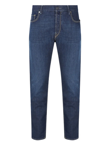  Hand Picked Patch Pocket Denim Trousers - Blue 