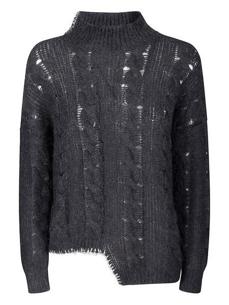  Handmade Cecile Cable-knit Sweater - Grey 