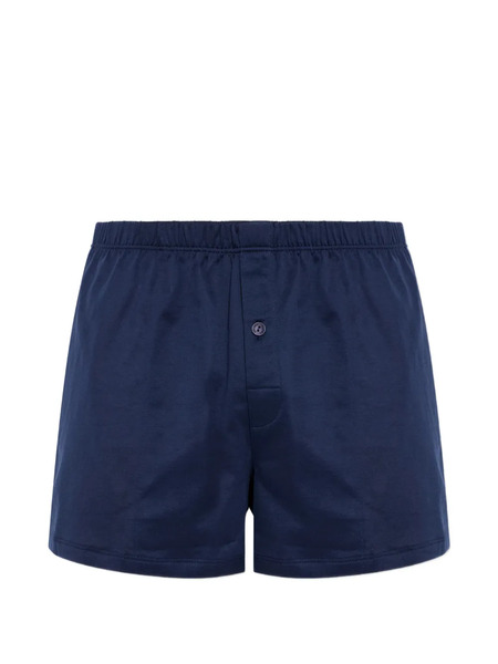  Hanro Buttoned Cotton Boxers - Blue 