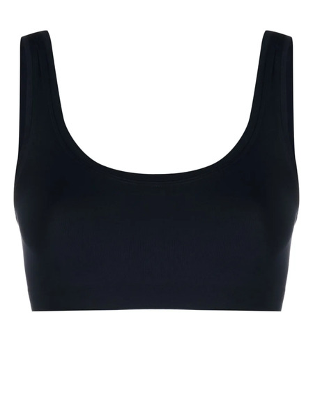  Hanro Cropped Scoop-neck Bra - Blue 