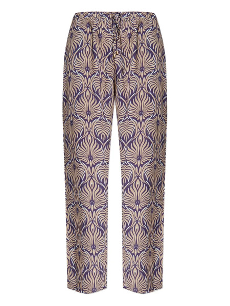 Hanro Floral-pattern Drawstring Trousers - Purple 